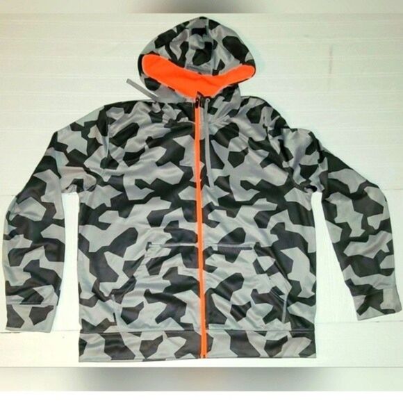 Xersion jcp Hoodie Mens small zip up hoodie pockets top long sleeve camo - Picture 1 of 16